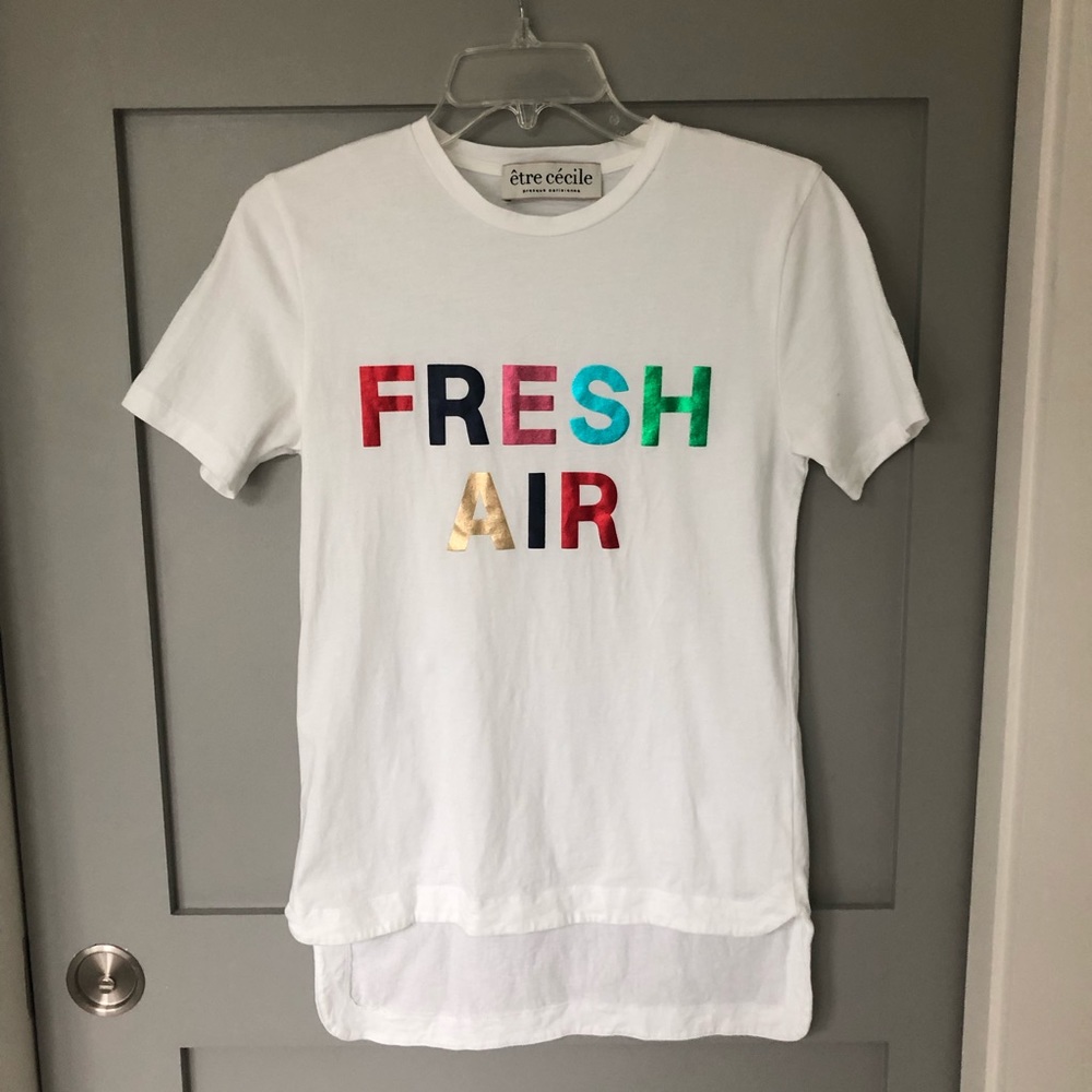 Être Cécile T-shirt with Fresh Air slogan